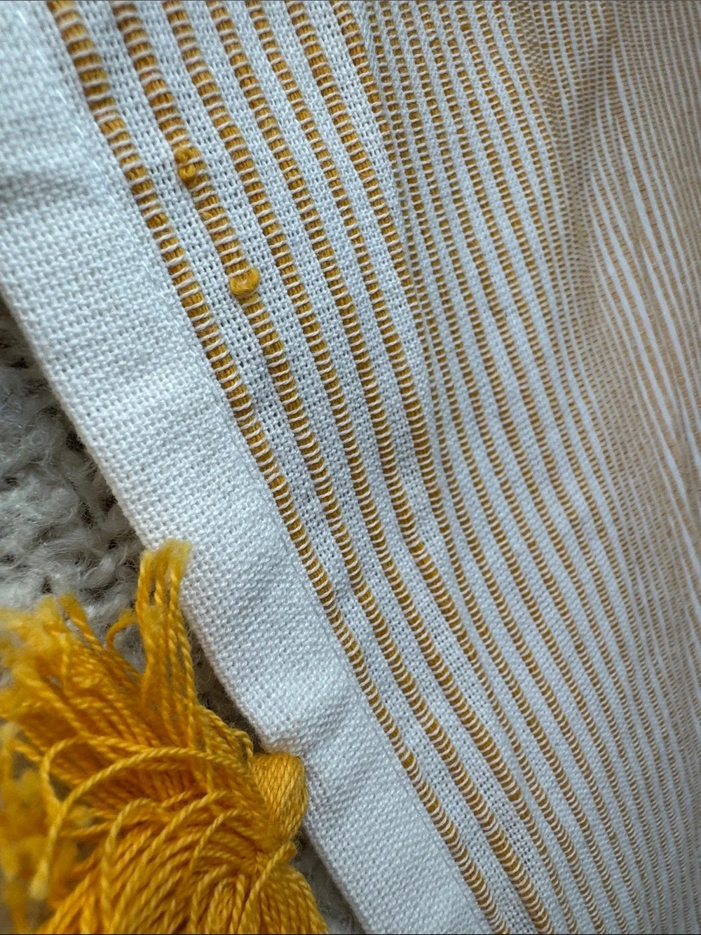 Carol & Frank NWT Set of 2 Placemats 100% Cotton Yellow and Grey